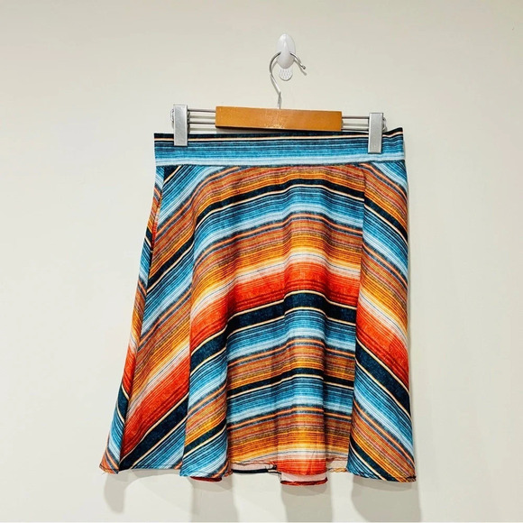 UNIQUE VINTAGE Briella Striped Flared Skirt – Retro 70s Style * - Picture 3 of 8